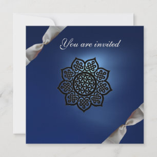 MAGISCH EVENEMENT lint wit blauw champagne Kaart