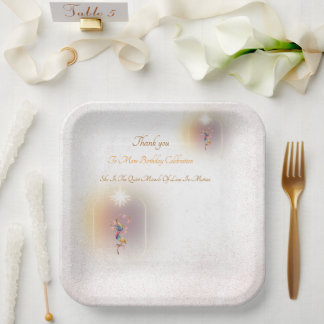 Magisch feest Moeders verjaardagspapier borden Papieren Bordje