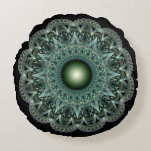 Magisch fractal ornament rond kussen