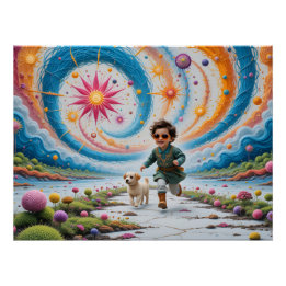 Magisch geborduurd Wonderland Perfect Poster