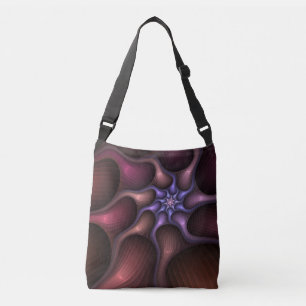 Magisch glanzend Abstract Gestreept Kleurrijke Fra Crossbody Tas