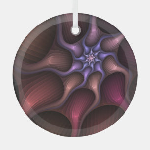 Magisch glanzend Abstract Gestreept Kleurrijke Fra Glas Ornament