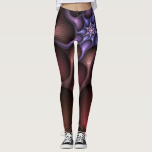 Magisch glanzend Abstract Gestreept Kleurrijke Fra Leggings