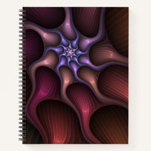 Magisch glanzend Abstract Gestreept Kleurrijke Fra Notitieboek