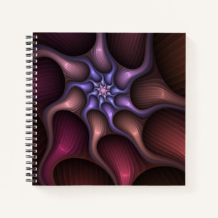 Magisch glanzend Abstract Gestreept Kleurrijke Fra Notitieboek