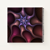 Magisch glanzend Abstract Gestreept Kleurrijke Fra Notitieboek (Achterkant)
