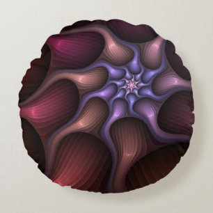 Magisch glanzend Abstract Gestreept Kleurrijke Fra Rond Kussen