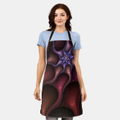 Magisch glanzend Abstract Gestreept Kleurrijke Fra Schort (Gedragen)