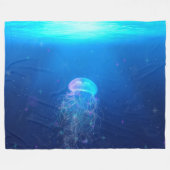 Magisch Glittering Jellyfish Fantasy Fleece Deken (Voorkant (Horizontaal))