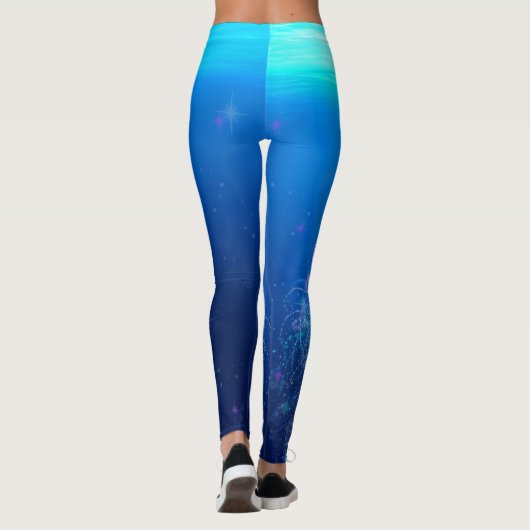 Magisch Glittering Jellyfish Fantasy Leggings (Achterkant)