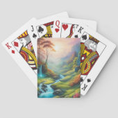 Magisch gloeiend bos Natuur Landschap Pokerkaarten (Achterkant)