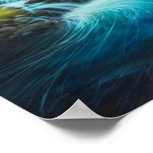 Magisch gloeiend bos Natuur Landschap Poster (Hoek)