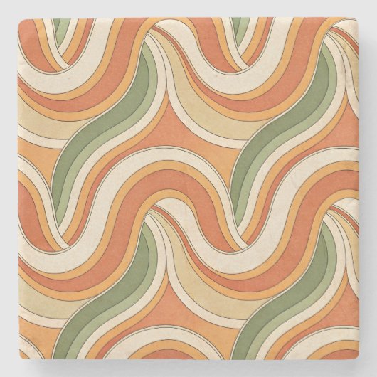 magisch golfpatroon stenen onderzetter (Voorkant)