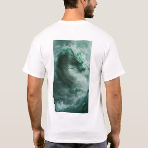 Magisch groen en witte draak zwemmen T-shirt