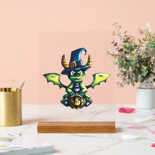 Magisch Halloween Dragon Design Acryl Bord (Huwelijk)