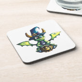 Magisch Halloween Dragon Design Bier Onderzetter (Linkerzijde)