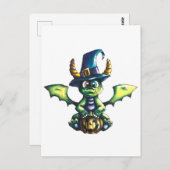 Magisch Halloween Dragon Design Briefkaart (Voorkant / Achterkant)