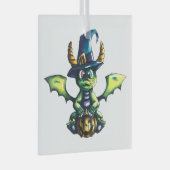 Magisch Halloween Dragon Design Glas Ornament (Voorkant Rechts)
