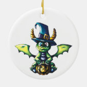 Magisch Halloween Dragon Design Keramisch Ornament (Achterkant)