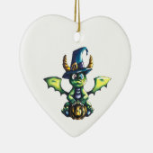 Magisch Halloween Dragon Design Keramisch Ornament (Rechts)