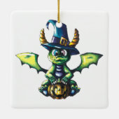 Magisch Halloween Dragon Design Keramisch Ornament (Achterkant)