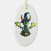 Magisch Halloween Dragon Design Keramisch Ornament (Rechts)