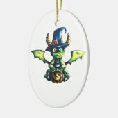 Magisch Halloween Dragon Design Keramisch Ornament (Links)