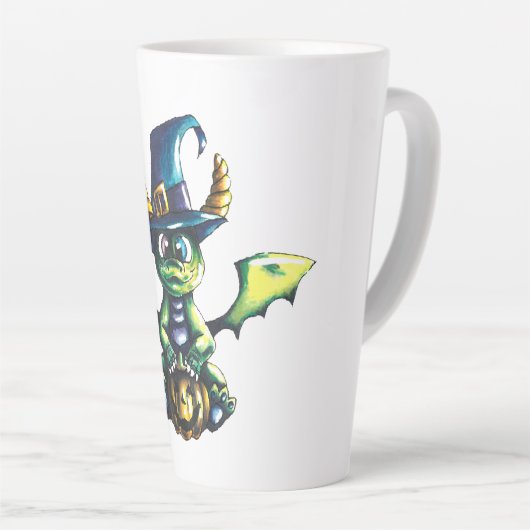 Magisch Halloween Dragon Design Latte Mok (Rechterhoek)