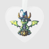 Magisch Halloween Dragon Design Ornament (achterkant)