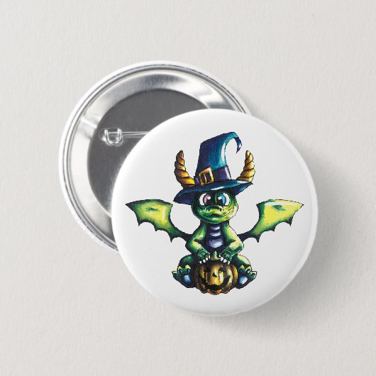 Magisch Halloween Dragon Design Ronde Button 5,7 Cm (Voorkant /achterkant)