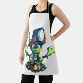 Magisch Halloween Dragon Design Schort (Insitu)