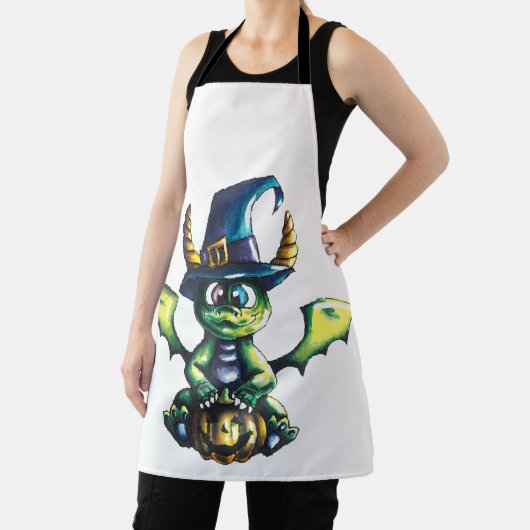 Magisch Halloween Dragon Design Schort (Insitu)