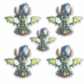 Magisch Halloween Dragon Design Sticker (Voorkant)