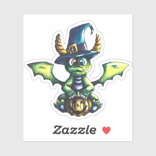 Magisch Halloween Dragon Design Sticker (Vel)