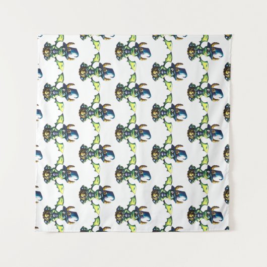 Magisch Halloween Dragon Design Wandkleed (Voorkant (horizontaal))