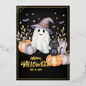 Magisch Halloween feest Folie Uitnodiging (Voorkant)