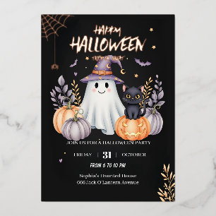 Magisch Halloween feest Folie Uitnodiging