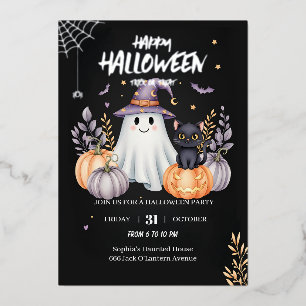 Magisch Halloween feest Folie Uitnodiging