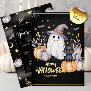 Magisch Halloween feest Folie Uitnodiging