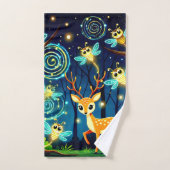 Magisch hert in het Firefly Forest Handdoek (Handdoek)
