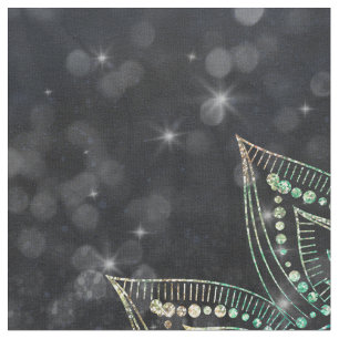 Magisch holografisch Mandala Glitter reserveontwer Stof