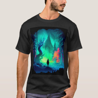 Magisch IJsbos Met Aurora Borealis In De Boog T-shirt