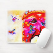 "Magisch in alle grootten" — Voetvogels en olifant Muismat (Met muis)