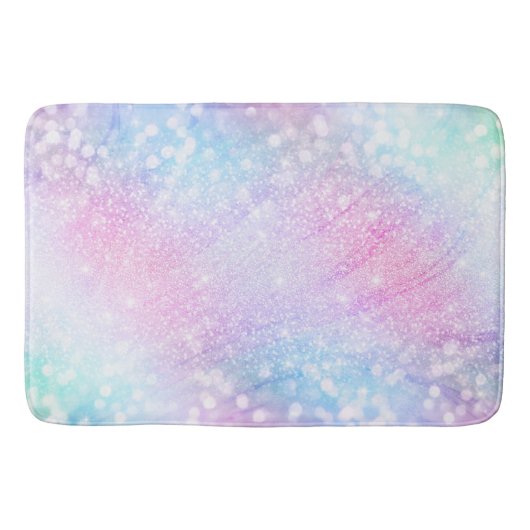 Magisch Iridescent Glitter bespaart roze design Badmat (Voorkant)