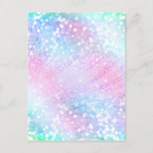 Magisch Iridescent Glitter bespaart roze design Feestdagenkaart