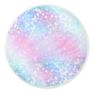 Magisch Iridescent Glitter bespaart roze design Keramische Knop