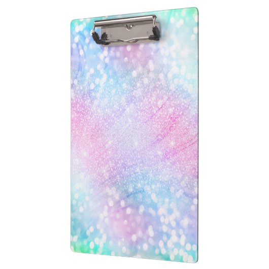 Magisch Iridescent Glitter bespaart roze design Klembord (Links)