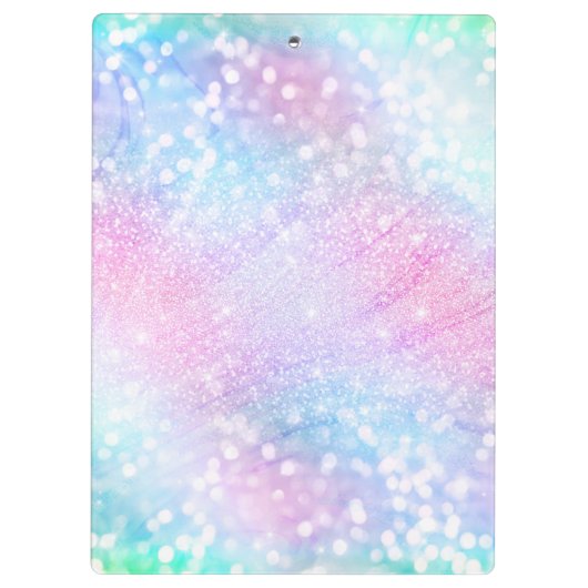 Magisch Iridescent Glitter bespaart roze design Klembord (Achterkant)