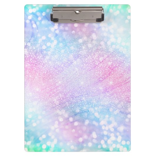Magisch Iridescent Glitter bespaart roze design Klembord (Voorkant)