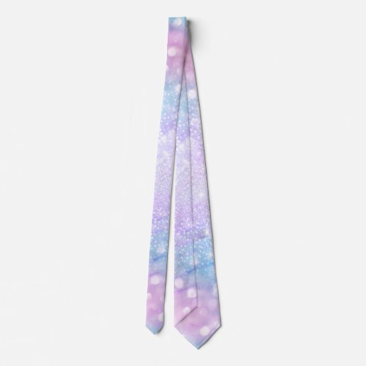 Magisch Iridescent Glitter bespaart roze design Stropdas (Achterkant)